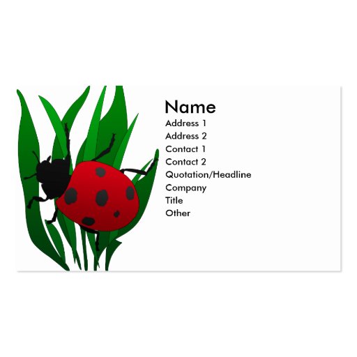 In the Garden Business Card Templates