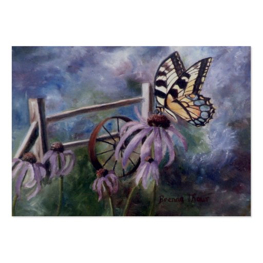 In The Garden Butterfly Art Card Business Cards (front side)