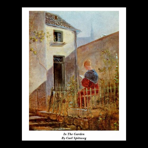 In The Garden By Carl Spitzweg Print