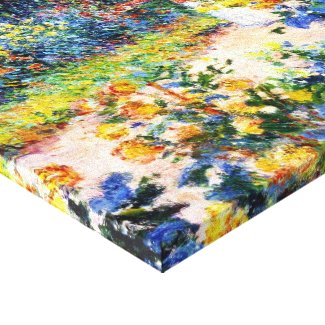 In the Garden Claude Monet woman painting Stretched Canvas Prints