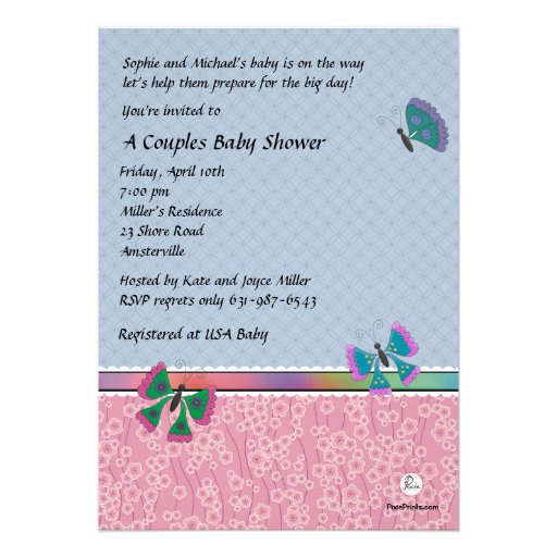 In the Garden Photo Baby Shower Invitation