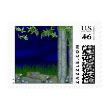 IN THE GARDEN POSTAGE STAMPS