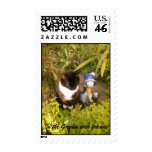 In the Garden with friends Postage Stamp In the Garden with friends Postage Stamp