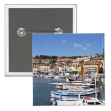 In the harbour in Cassis village. Fishing and Pins