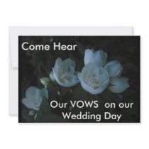 in the light of dawn, Come Hear, Our VOWS  on o... invitations