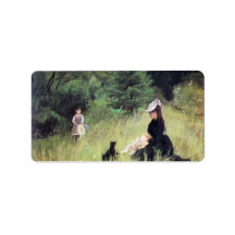 In the Meadow by Berthe Morisot Address Label