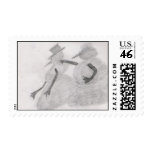 in the night Snowman stamp