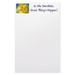 In the Sunshine Great Things Happen Daffodils Stationery Paper