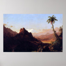 In the tropics by Frederic Edwin Church Print