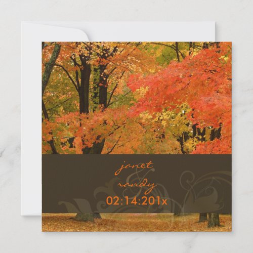 In the Woods, Fall Wedding Invitations invitation