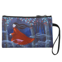 In The Woods With Animal Spirits. Wristlet Clutches
