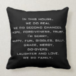 In this House Quote Throw Pillow pillows