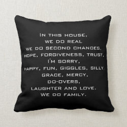 In this House Quote Throw Pillow Pillows