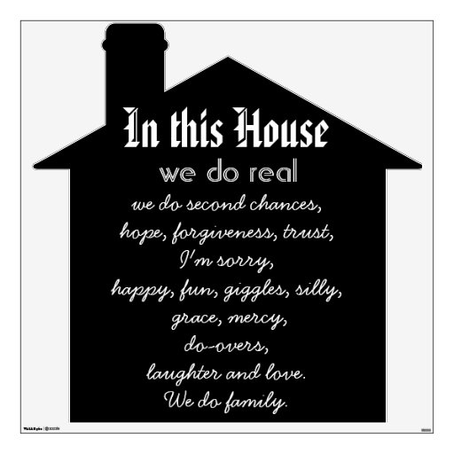 In this House Quote Wall Decal | Zazzle