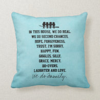 In this House We Do Family Quote Pillow