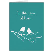 In this Time of Loss Scripture Comfort Little Bird Greeting Cards