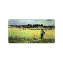 In wheat field by Berthe Morisot Custom Address Labels
