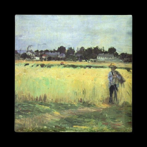 In wheat field by Berthe Morisot Magnet