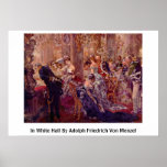 In White Hall By Adolph Friedrich Von Menzel Print