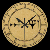 Inanna Cuneiform wall clocks