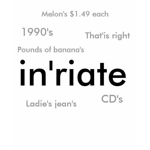 Inapostropheriate, Women shirt