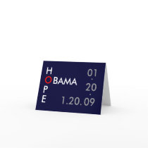 Inauguration "HOPE OBAMA" Note Card