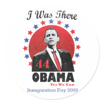 Inauguration Obama - 44th President Round Stickers