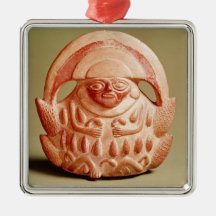 Inca agricultural deity wearing a moon headdress ornaments