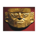 Inca gold mask, Lima, Peru postcards by lshickzazzle Inca gold mask, Lima, Peru postcards