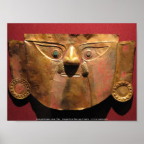 Inca gold mask, Lima, Peru Poster