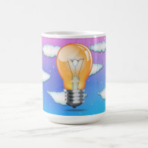 Incandescent light bulb coffee mug