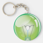 Incandescent light bulb key chain