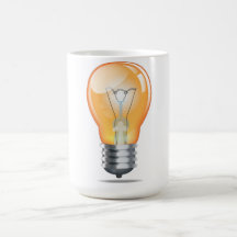 Incandescent light bulb mug