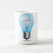 Incandescent light bulb mugs