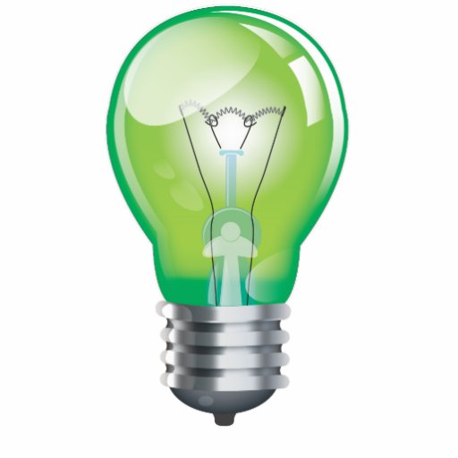 Incandescent light bulb acrylic cut out