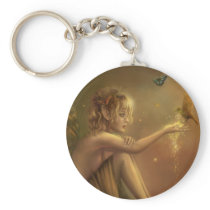 faery, fantasy, butterfly, digital, art, Keychain with custom graphic design