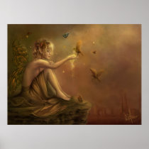 faery, fantasy, butterfly, digital, art, Poster with custom graphic design