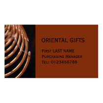 Incense Coil brown Business Card business cards