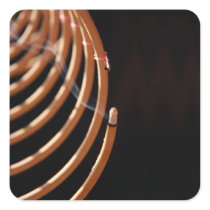 Incense Coil Square Sticker stickers