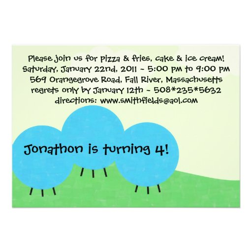 Inch Worm It's a Party Birthday Party Invitation