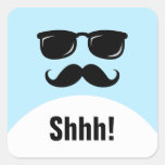 Incognito blue surprise party shhh! stickers