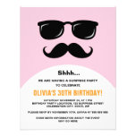 Incognito pink and orange surprise party invite