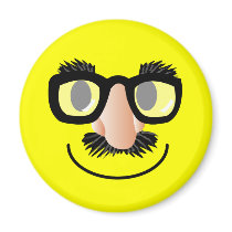 'incognito' SMILEY FACE MAGNET