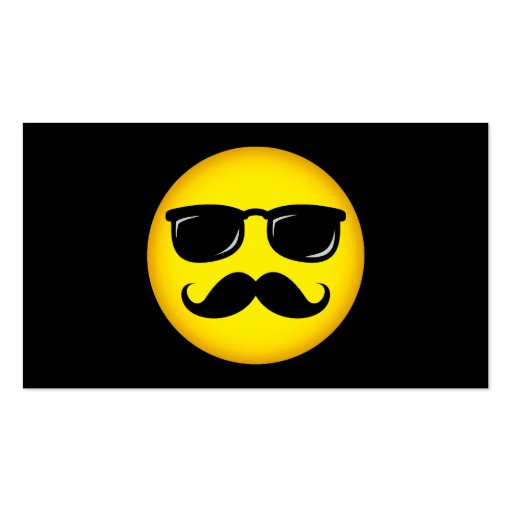 Incognito smiley with mustache business card