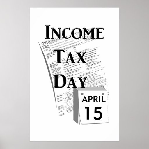 Tax Day Poster Zazzle