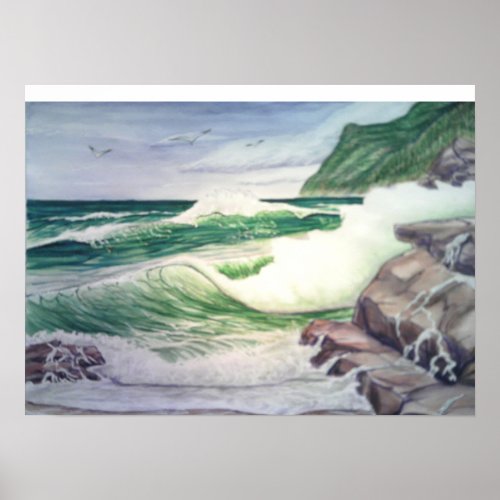 Incoming waves print