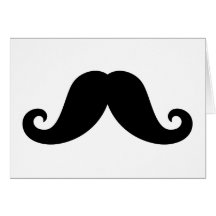 Inconformista de moda del bigote negro divertido d tarjeta