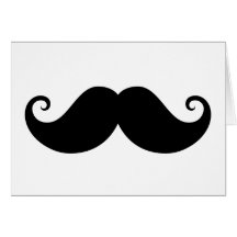 Inconformista de moda del bigote negro divertido d tarjeton