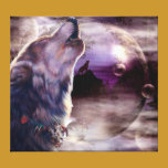 Incredible Wolf Song Wall Canvas Art canvas prints