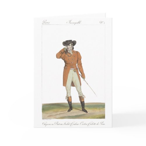 “Incroyable” Gentleman by Horace Vernet - Greeting Card